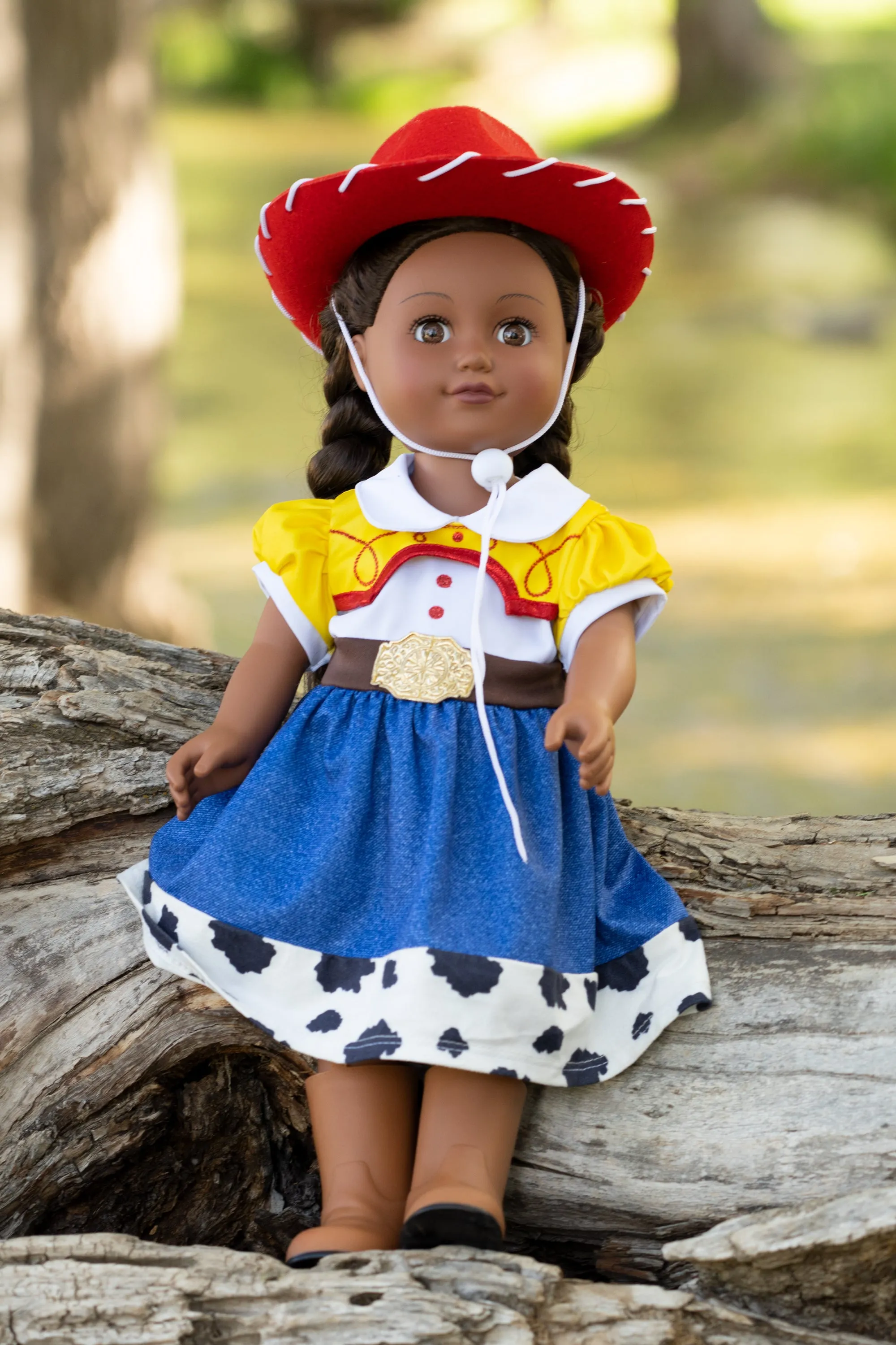 Doll Dress Cowgirl with Hat