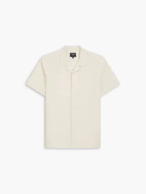 Ecru Linen Casual Shirt