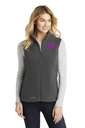 Eddie Bauer Ladies Branded Fleece Vests, Grey Steel