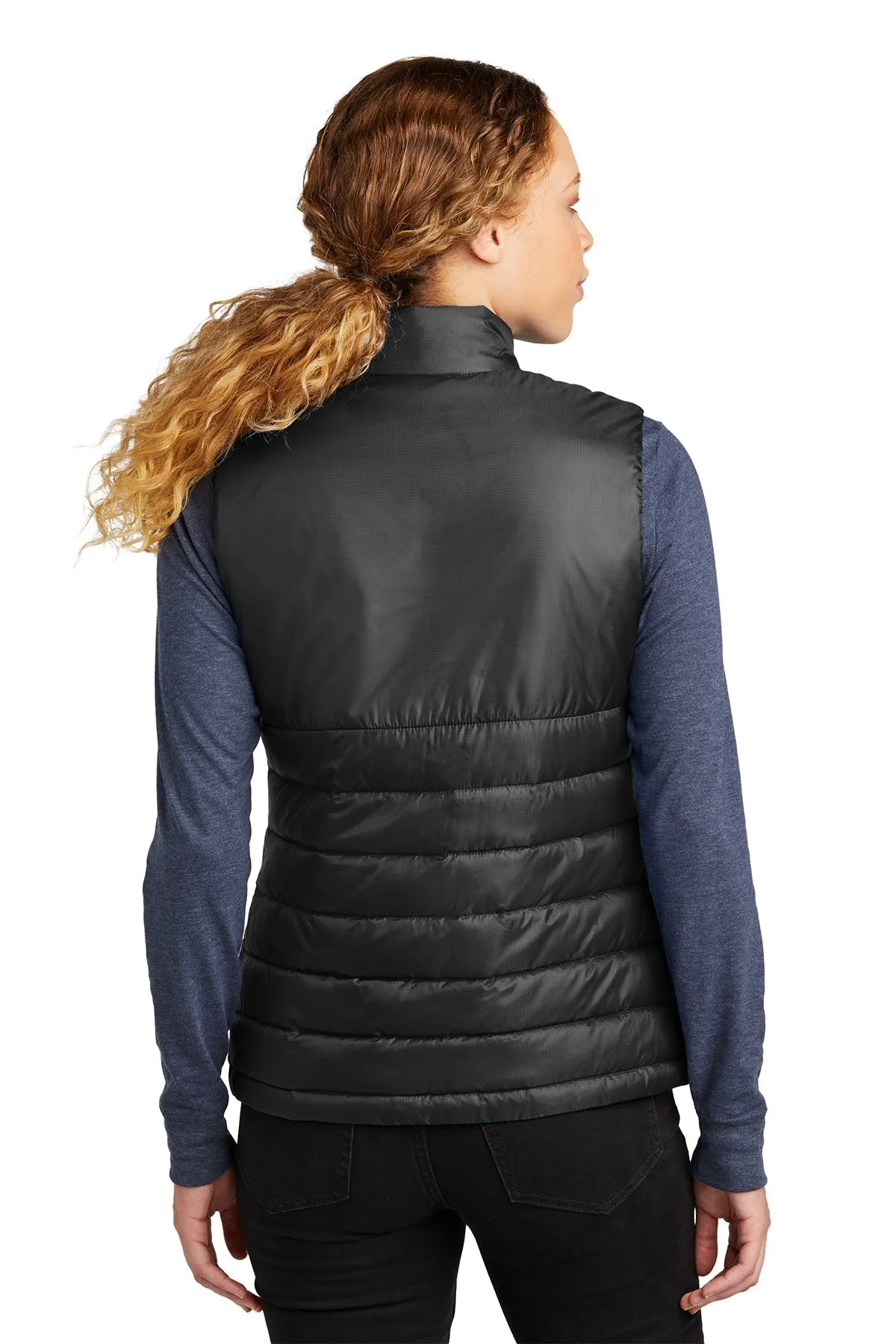 Eddie Bauer Ladies Customized Quilted Vests, Deep Black