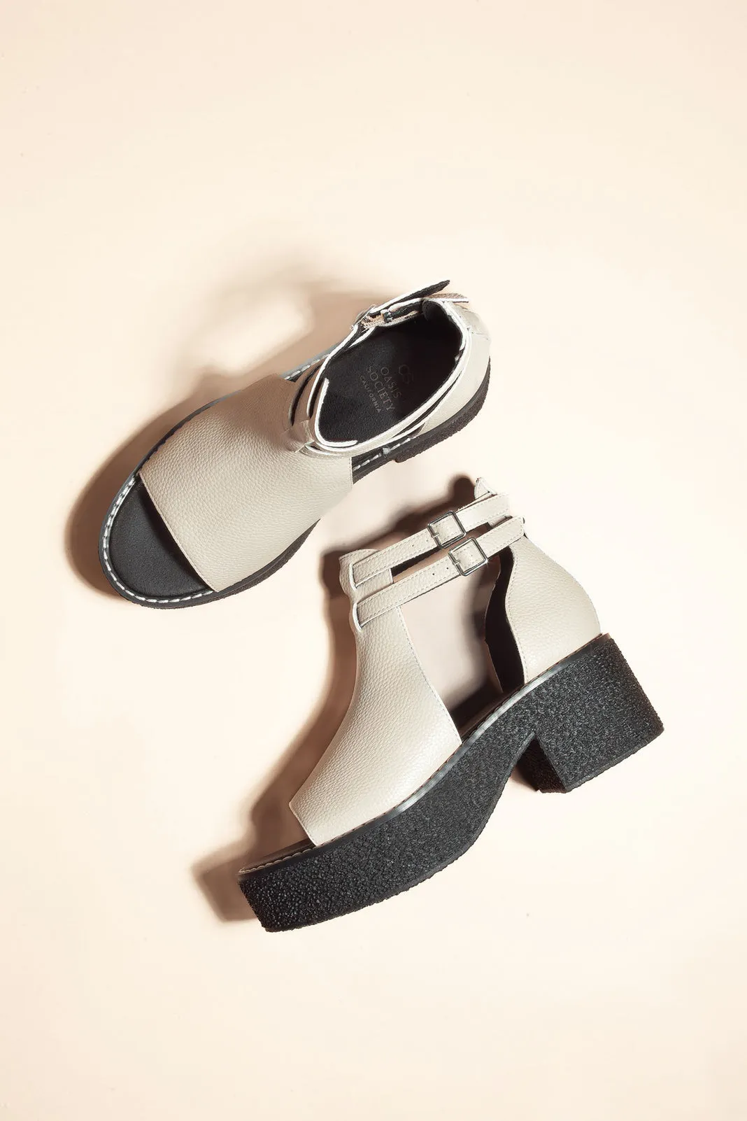 Elizabeth Heeled Sandals in Beige - FINAL SALE