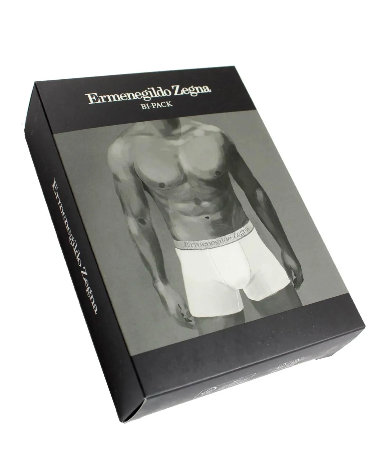 Ermenegildo Zegna Boxer Briefs Black Men Underwear 2 Pack - Stretch Cotton XL