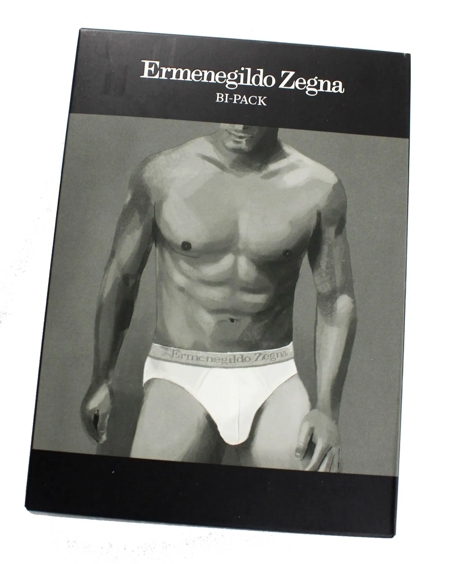 Ermenegildo Zegna Underwear Gray Stretch Cotton Midi Brief 2 Pack XL