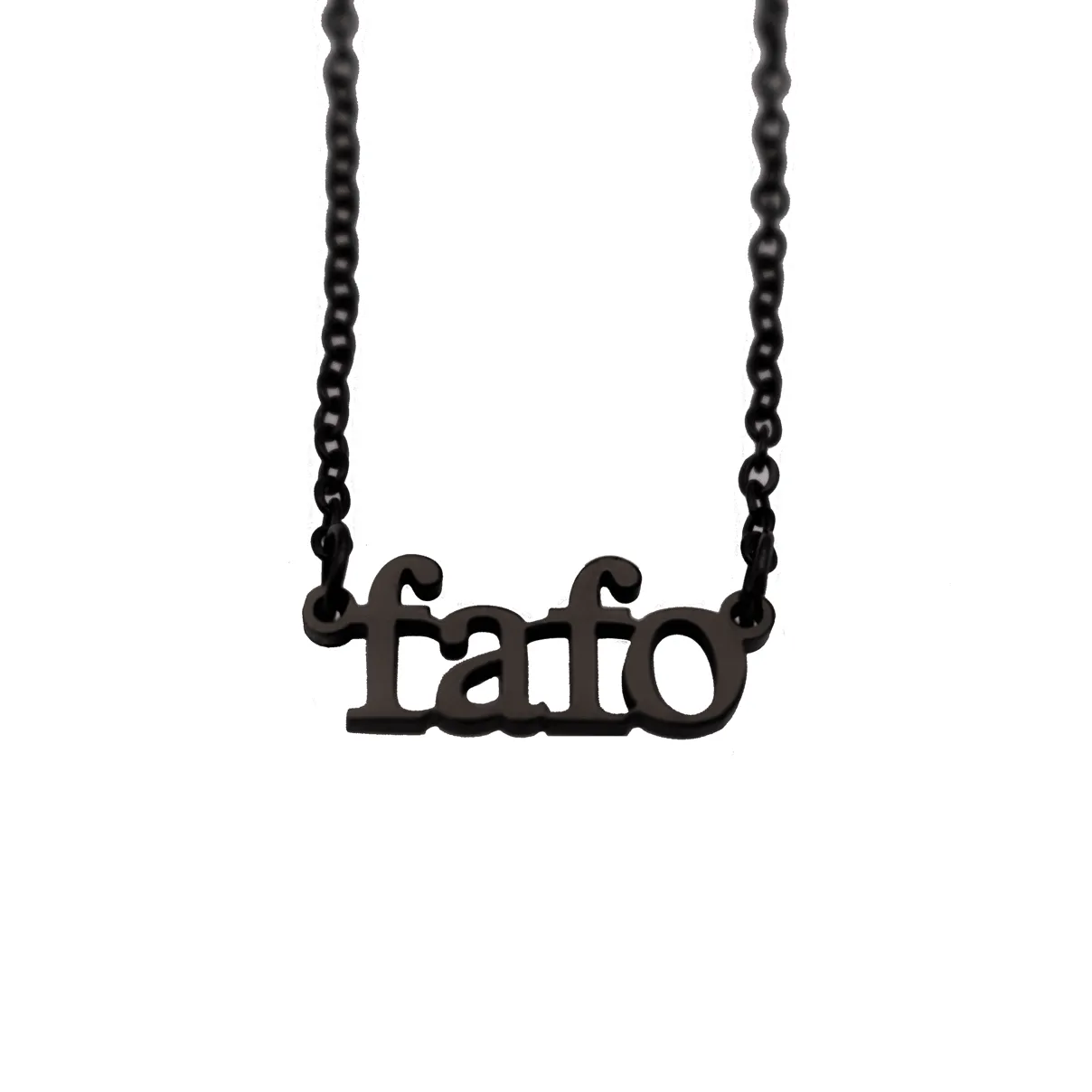 FAFO Acronym Cutout Necklace