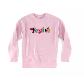 FESTIVE SWEATSHIRT- BLUSH