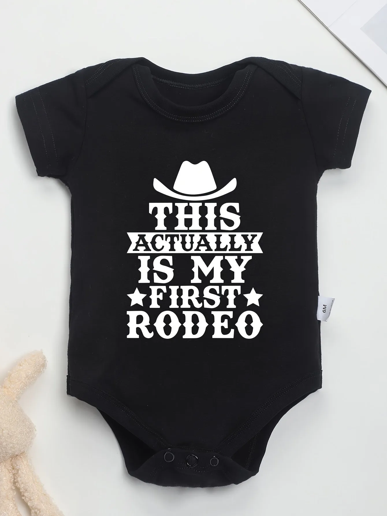 First Rodeo Baby Boys Print Bodysuit Cute Gift for Infants