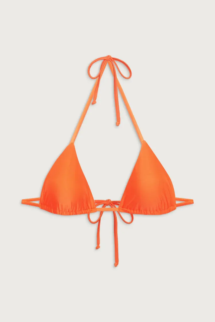 FRANKIE'S BIKINIS NICK SATIN BIKINI TOP IN CUTIES