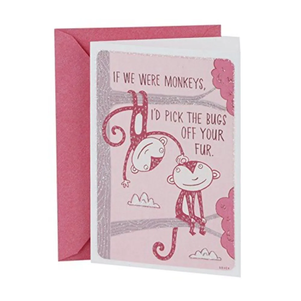 Funny Valentine's Day Card (Monkeys)