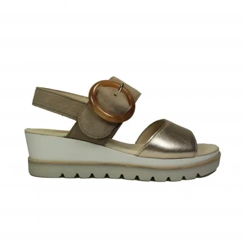 Gabor Yeo Puder Rabbit Wedge Sandals Women's