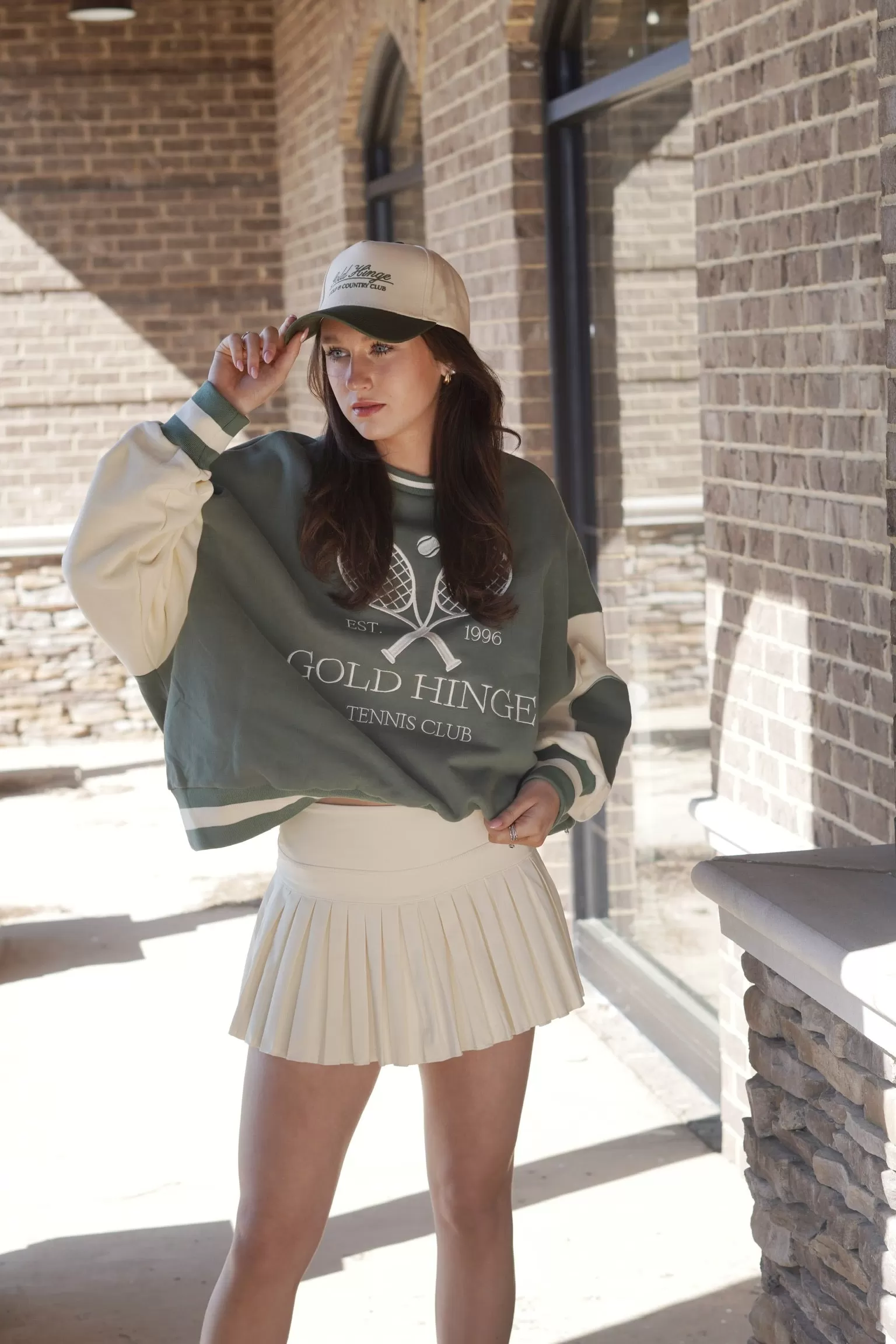 Gold Hinge Tennis Club Patch Sweatshirt