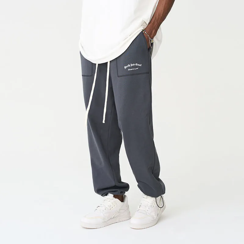 Gothic Font Logo Casual Sweatpants