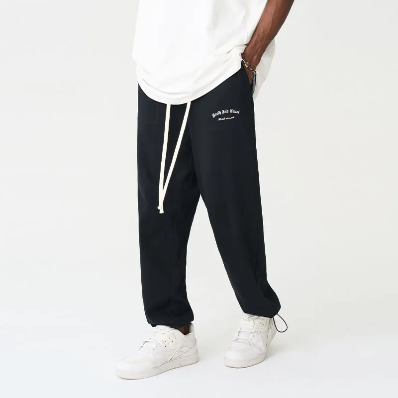 Gothic Font Logo Casual Sweatpants