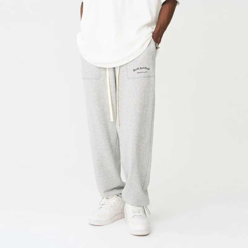 Gothic Font Logo Casual Sweatpants