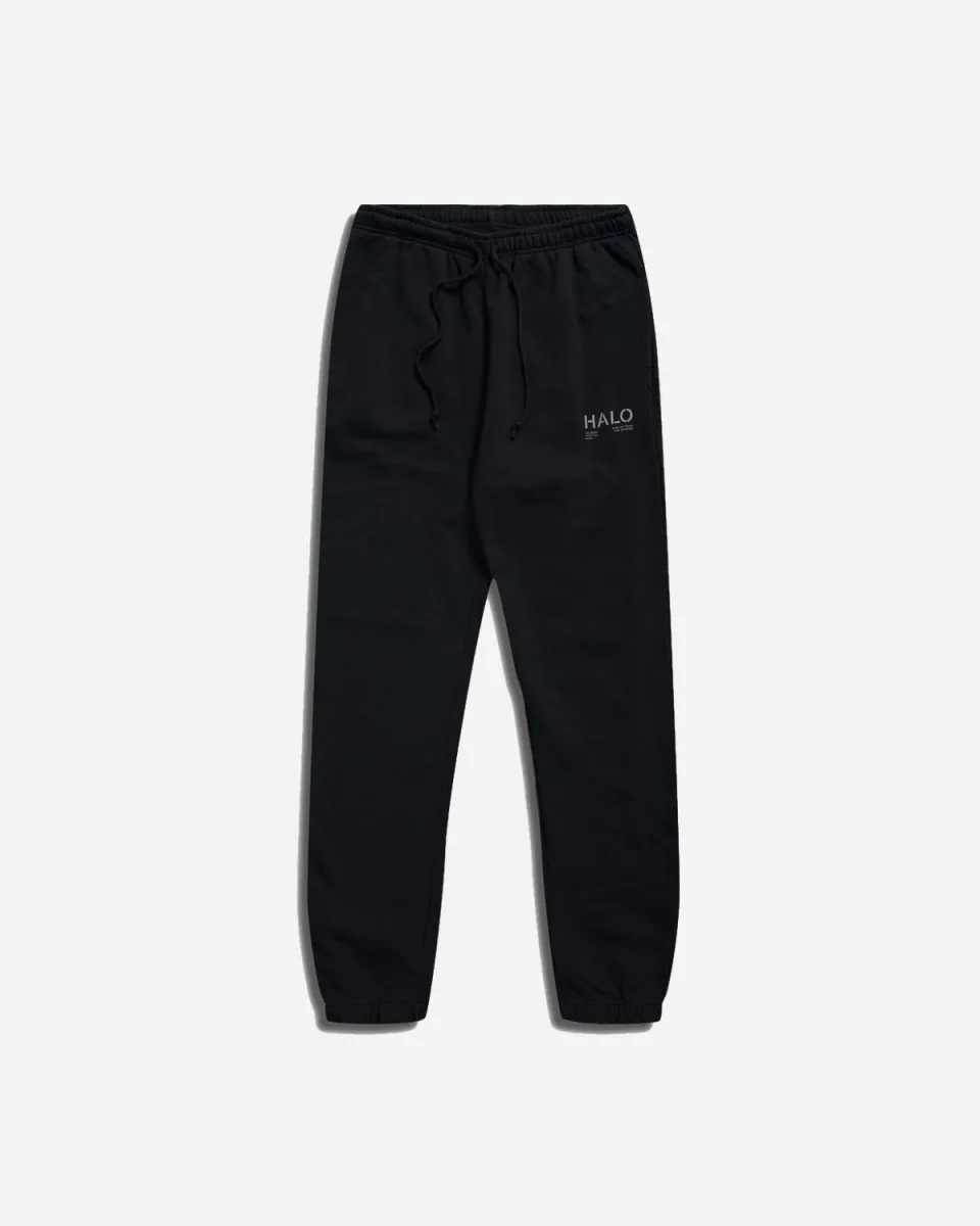 Halo Cotton Sweatpants - Black