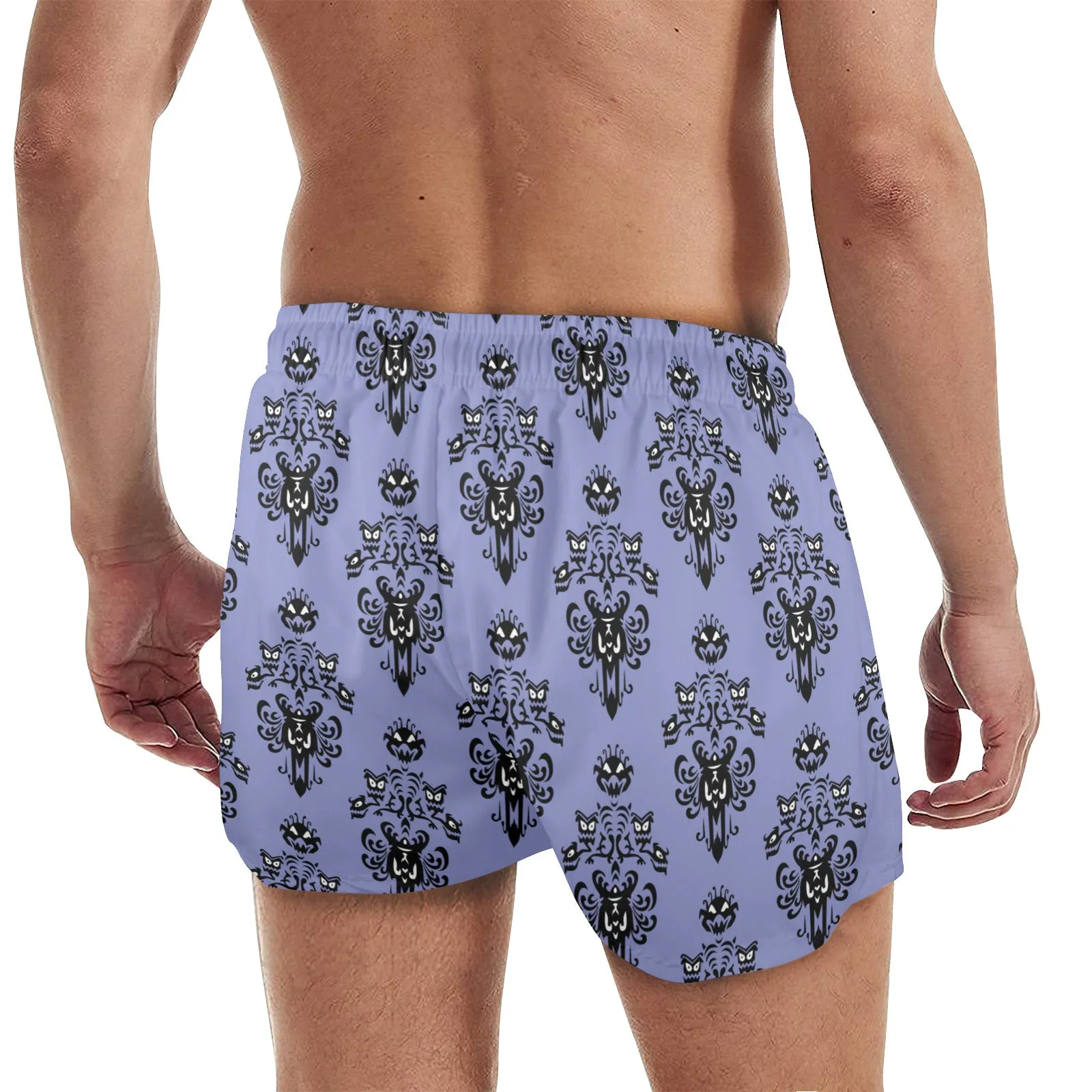 Haunted Mansion Wallpaper Men's Quick Dry Athletic Shorts