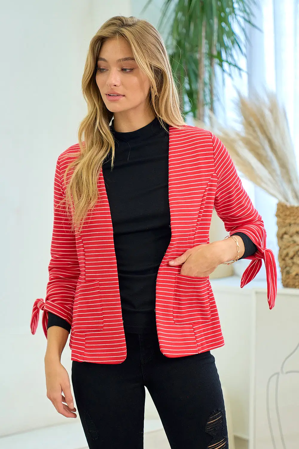 Hearts on Fire Knit Blazer