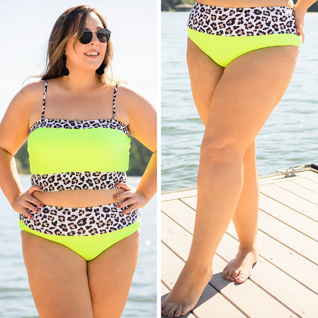 Hidden Islands Swim Bottoms, Neon Green