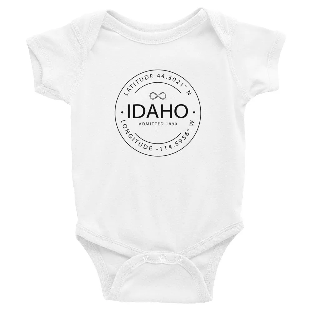 Idaho - Infant Bodysuit - Latitude & Longitude