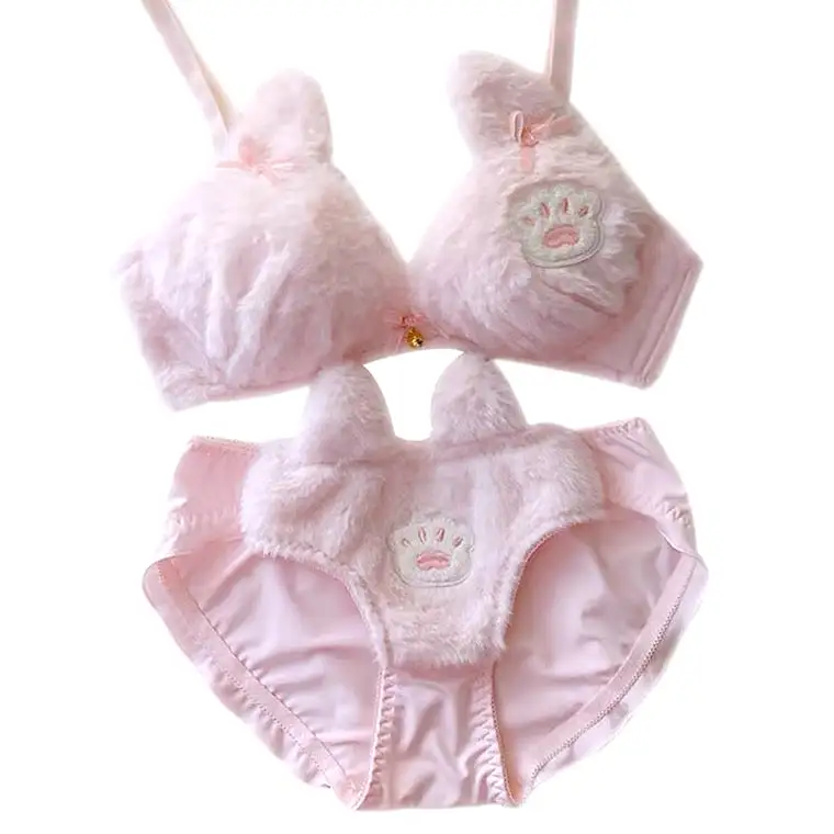 Japanese softgirl plush cat paw underwear BY10500