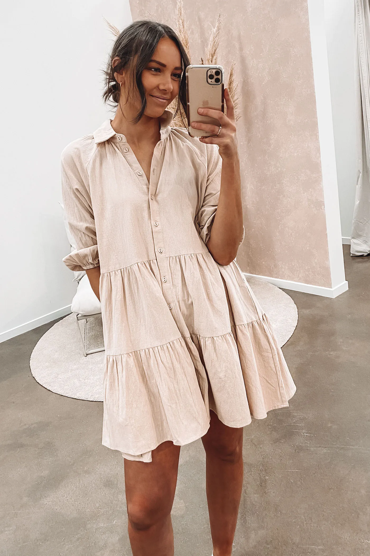 Jared Mini Dress Beige