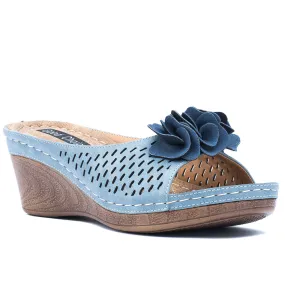 Juliet Blue Wedge Sandals