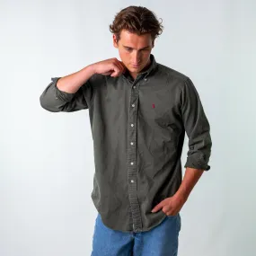 Khaki Green 90s Polo Ralph Lauren Longsleeve Casual Shirt (M)