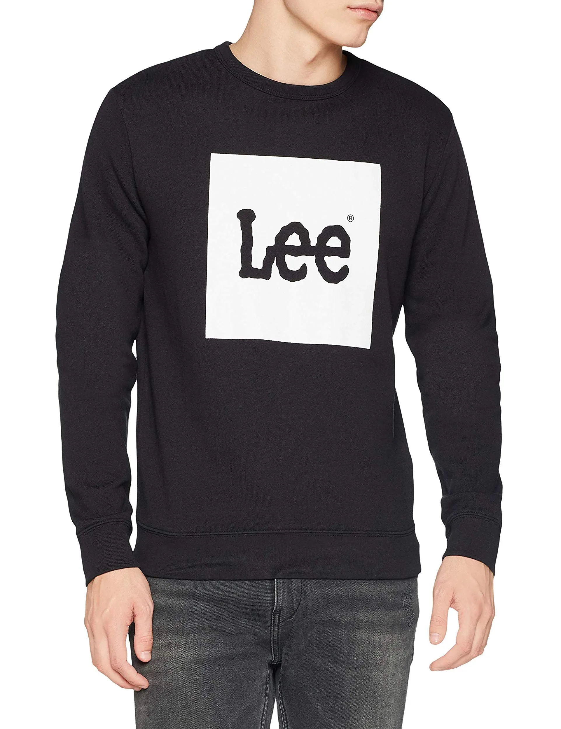 Lee Logo Crew Neck Sweatshirt Black