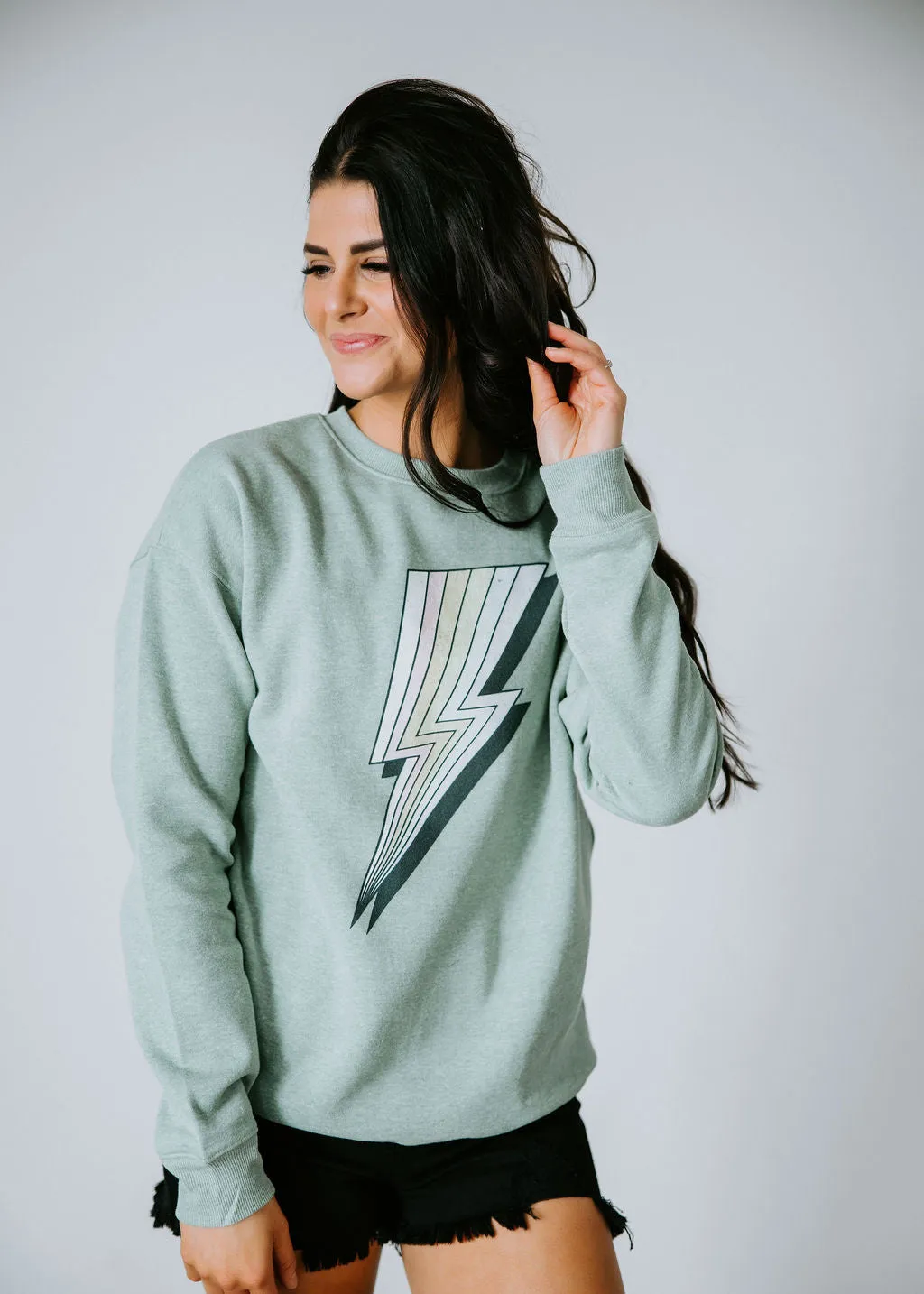 Lightning Bolt Graphic Sweatshirt