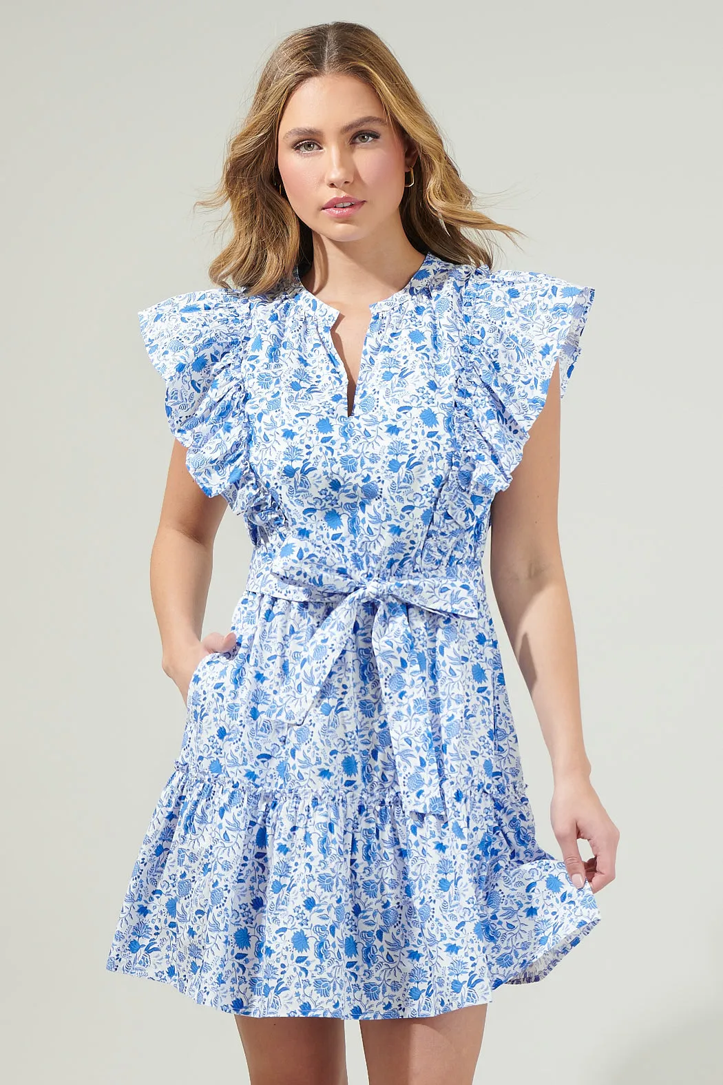 Luray Floral Ruffle Mini Dress