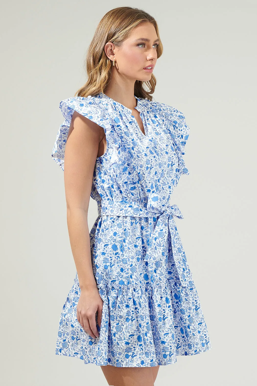 Luray Floral Ruffle Mini Dress