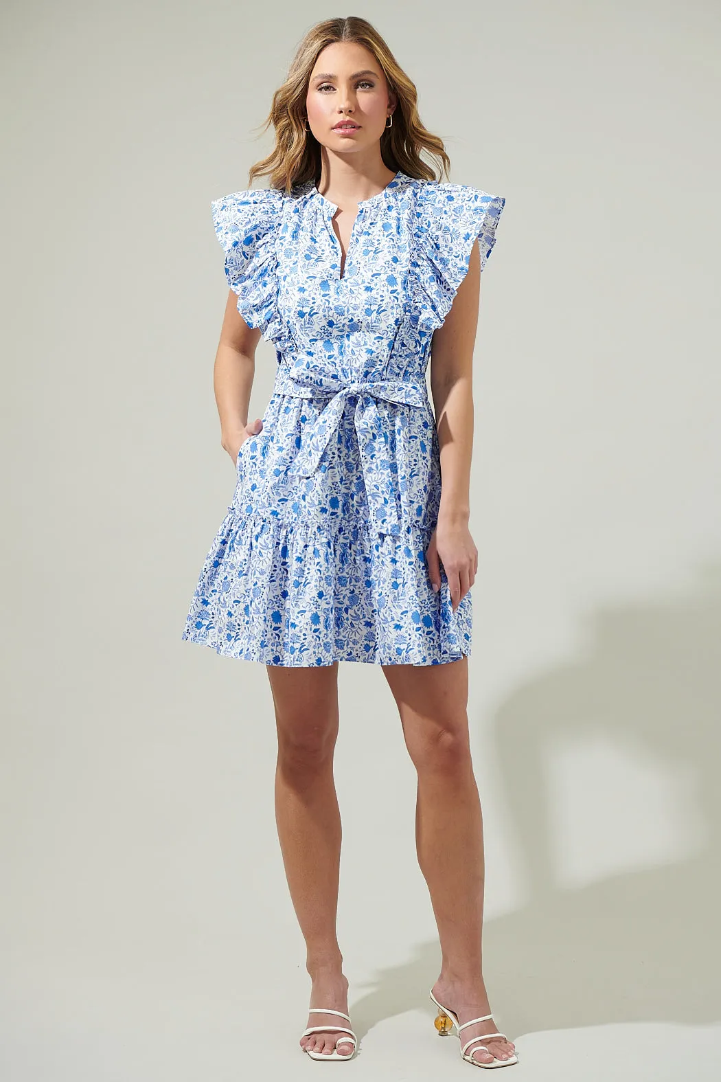 Luray Floral Ruffle Mini Dress