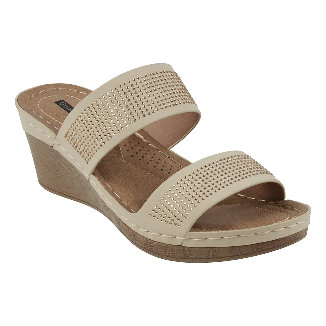 Madore Tan Wedge Sandals