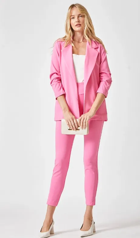 Magic 3/4 Sleeve Blazer - Dark Pink