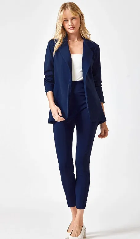 Magic 3/4 Sleeve Blazer - Navy