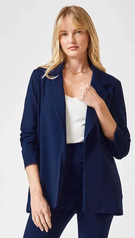 Magic 3/4 Sleeve Blazer - Navy