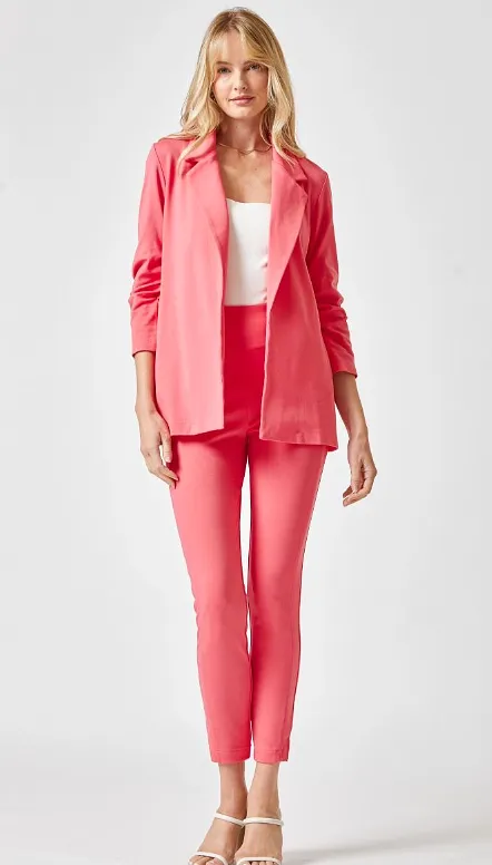 Magic 3/4 Sleeve Blazer - Spring Strawberry