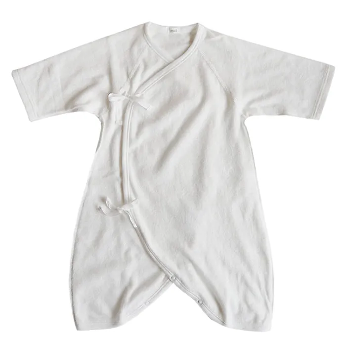 Makié Baby Rounded Terry Hadagi Romper White