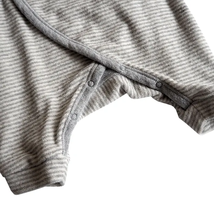 Makié Baby Terry Hadagi Romper Grey Stripes