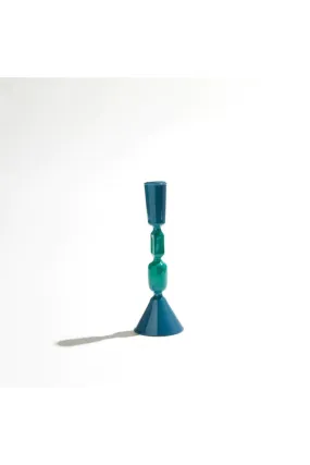 MARIBEL TALL CANDLE HOLDER TEAL