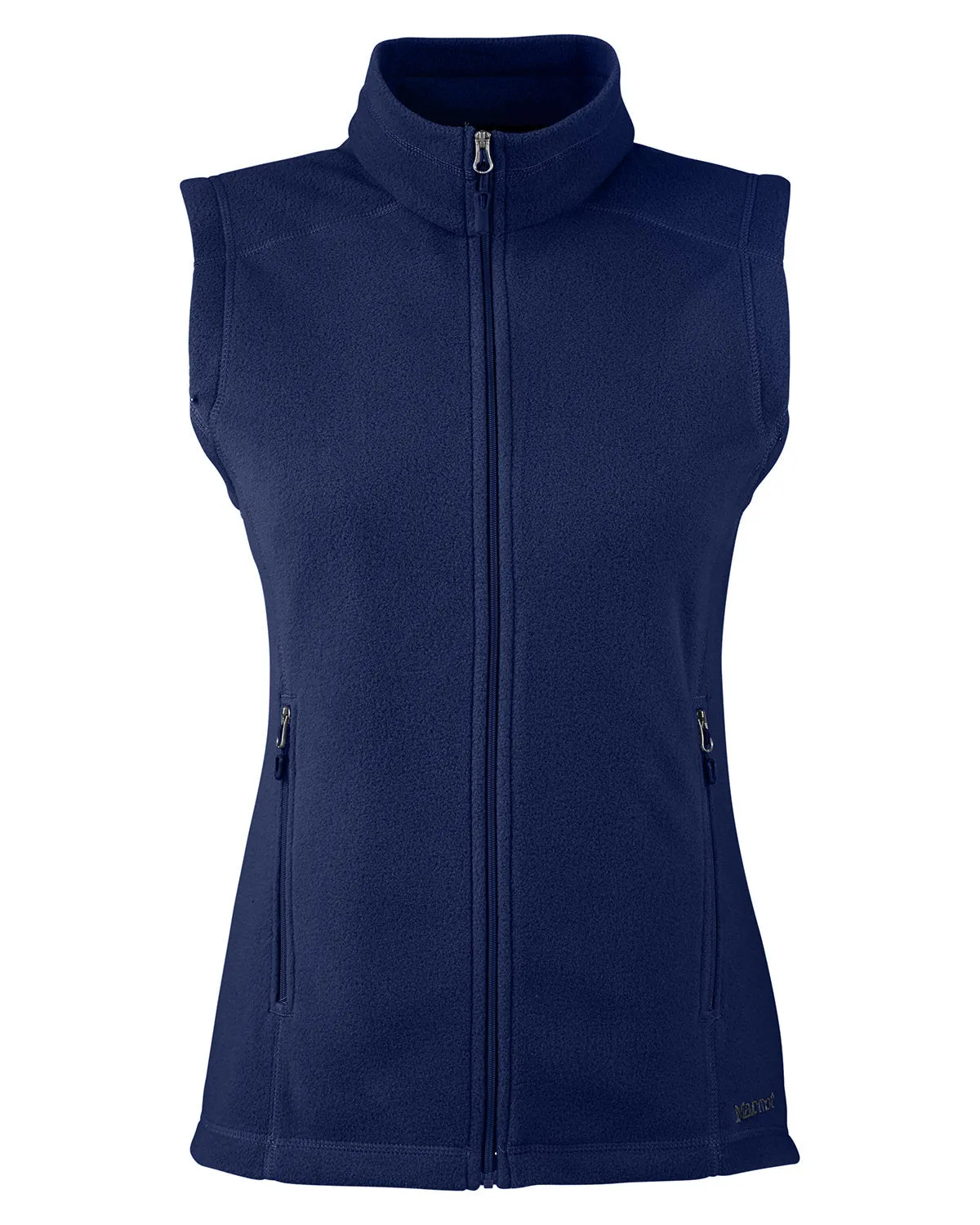 Marmot Ladies Rocklin Fleece Branded Vests, Artic Navy