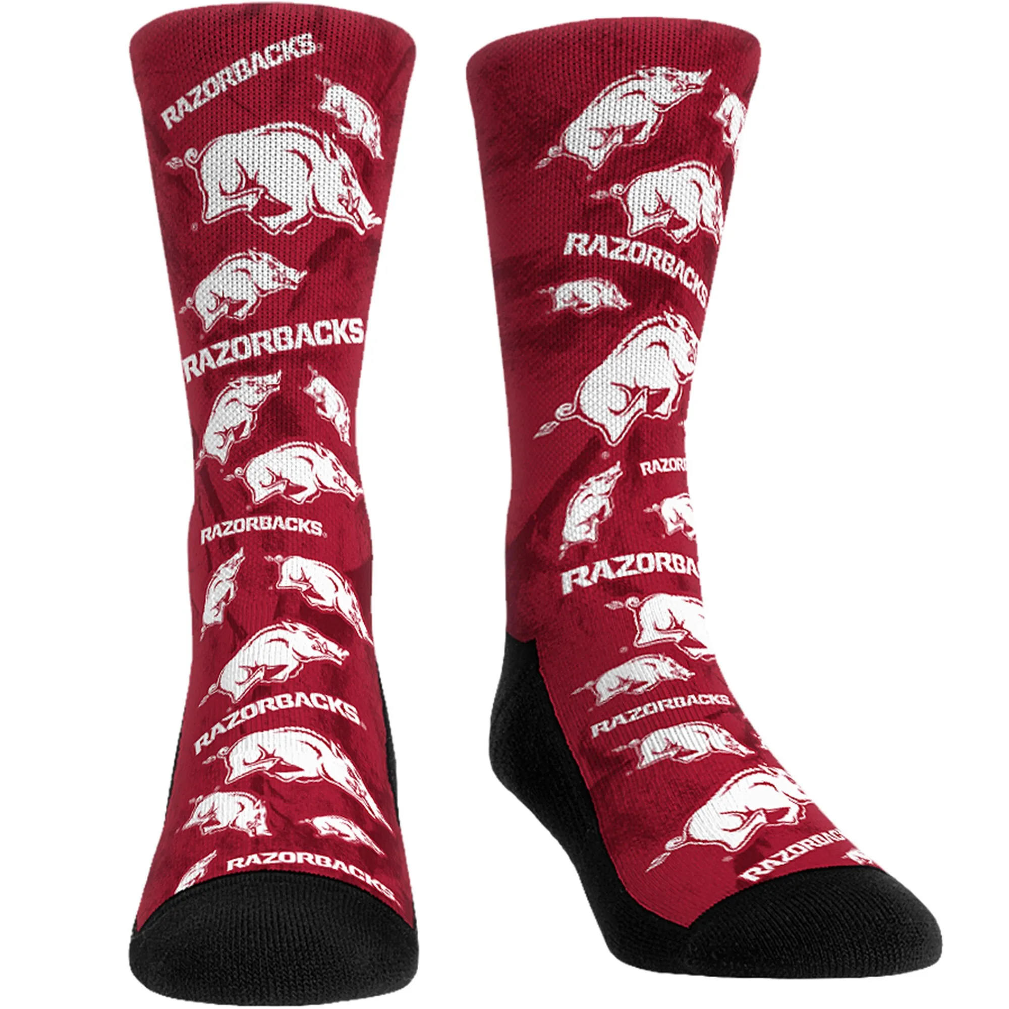 Men's Rock Em Socks  Arkansas Razorbacks All-Over Underwear and Crew Socks Combo Pack