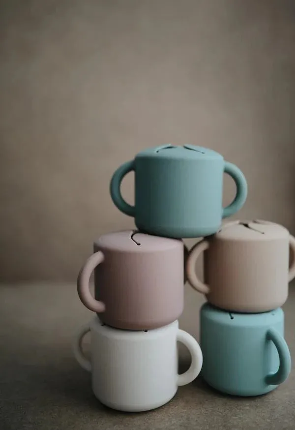 Mushie Stack Cup Cambridge Blue