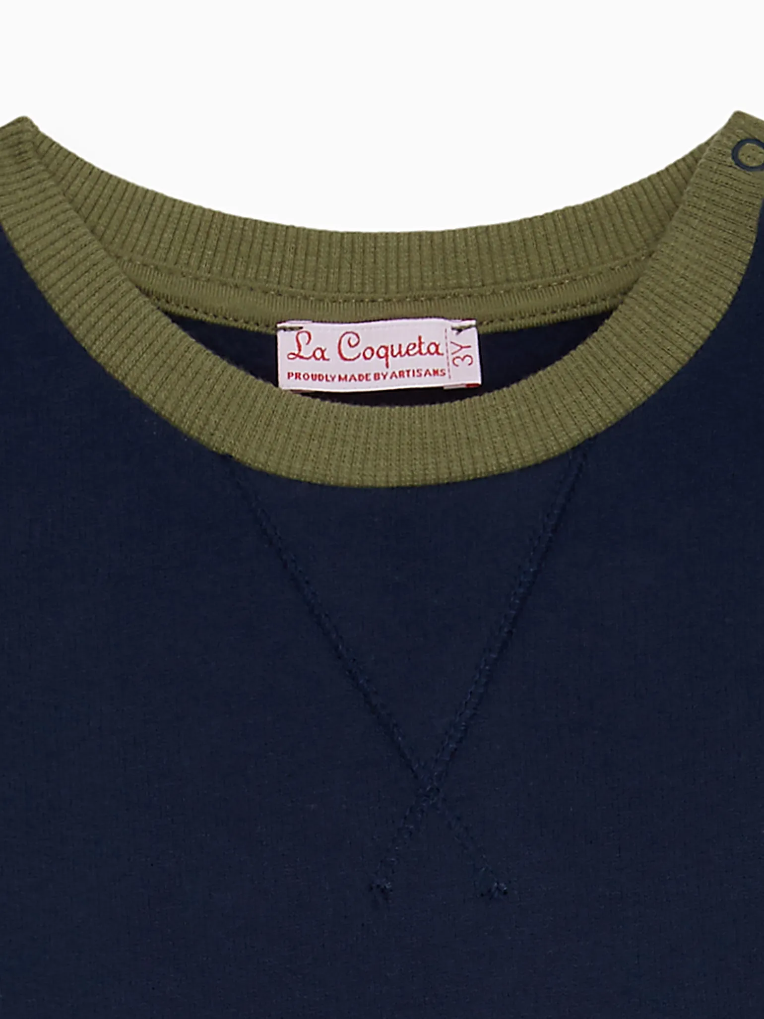 Navy Pernille Contrast Baby Sweatshirt