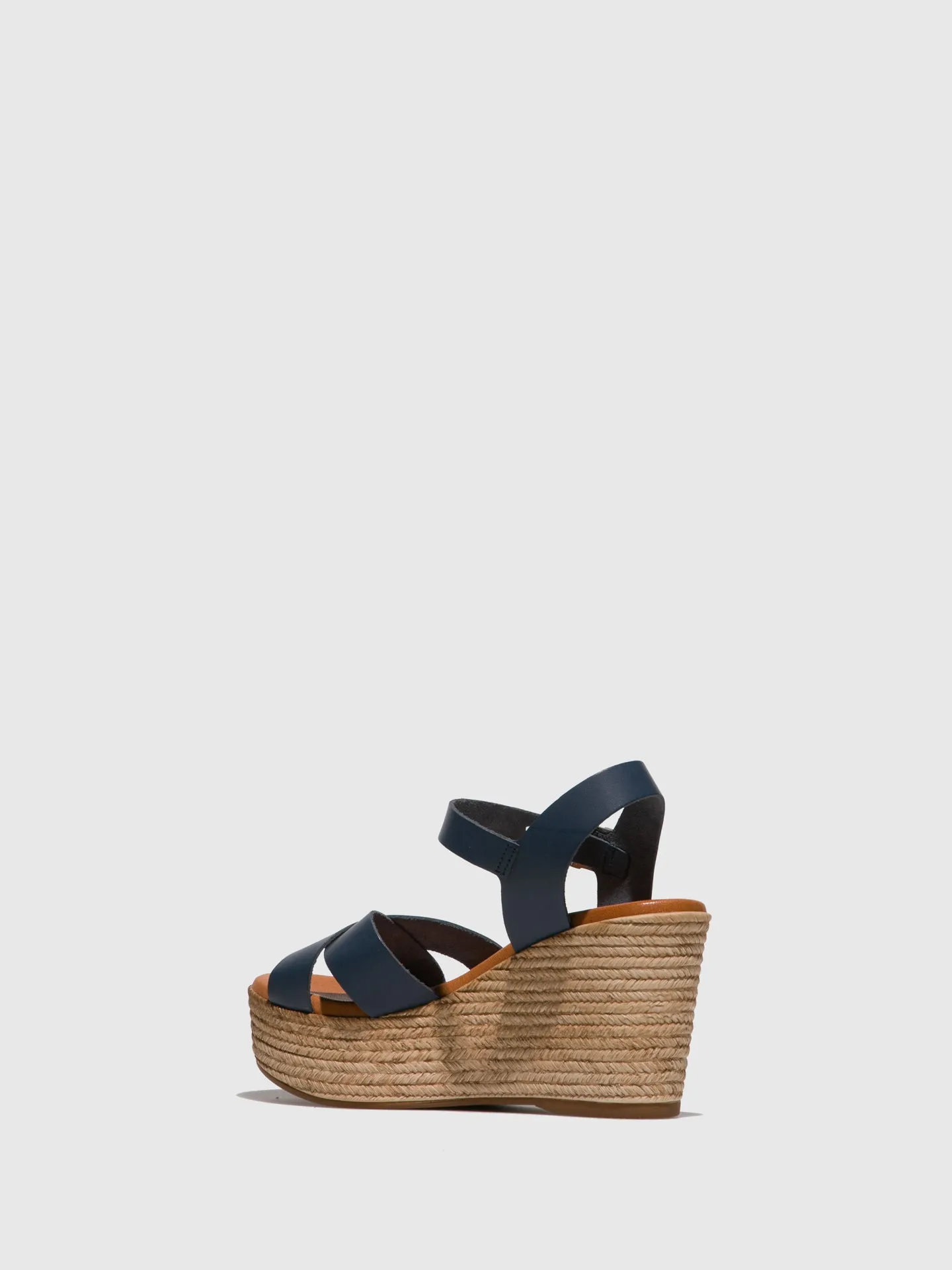 Navy Wedge Sandals