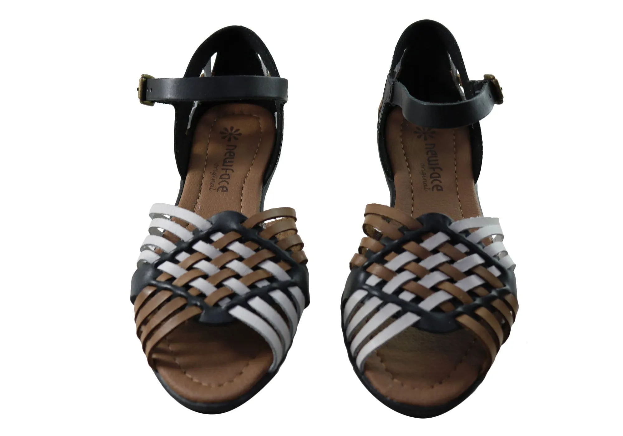 New Face Tamara Womens Comfortable Leather Sandals Made In Brazil