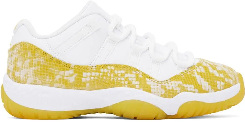 Nike Jordan White & Yellow Air Jordan 11 Retro Low Sneakers