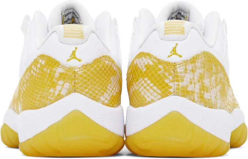 Nike Jordan White & Yellow Air Jordan 11 Retro Low Sneakers