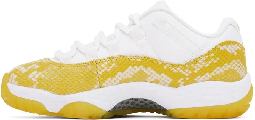 Nike Jordan White & Yellow Air Jordan 11 Retro Low Sneakers