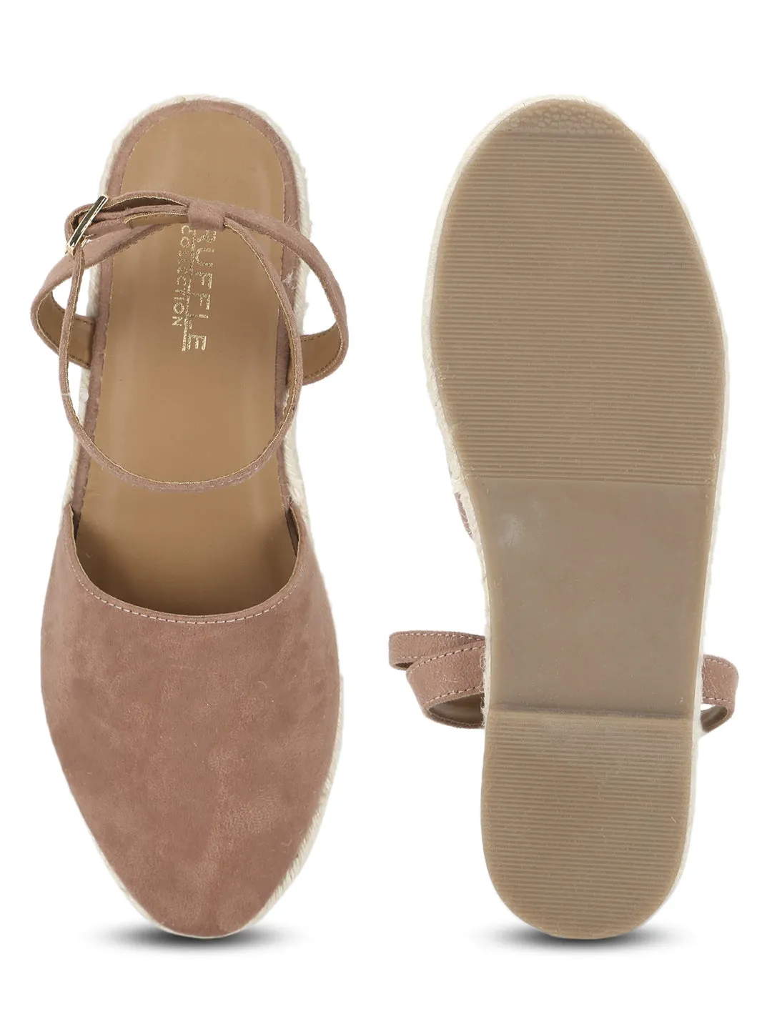 Nude Micro Flat Espadrille Sandals