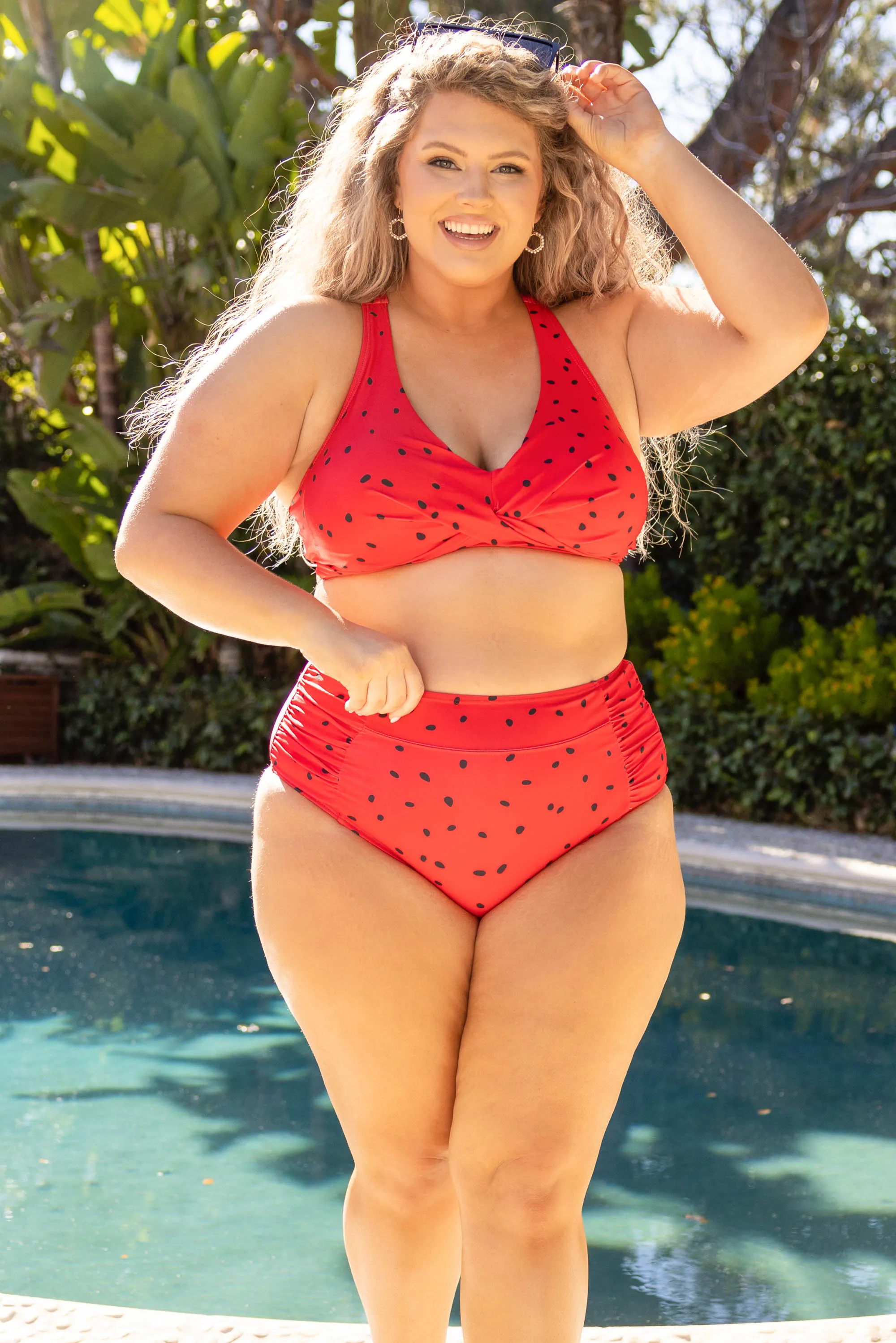 Oceans Of Love Swim Top, Watermelon